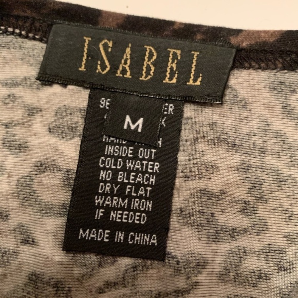 Isabel Animal Print Long Sleeve Top Size M - Picture 3 of 5